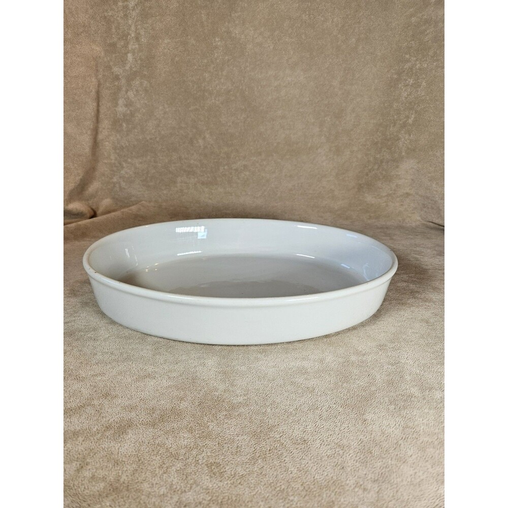 Cordon Bleu Porcelain Oval Baking Dish White Stoneware Casserole Au Gratin